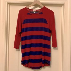 BOGO - LLR Randy - Red & Blue Striped Top